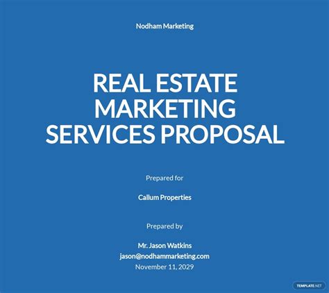 FREE 19+ Sample Real Estate Proposal Templates in Google Docs | MS Word | Pages | PDF